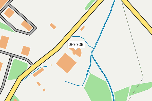DH9 9DB map - OS OpenMap – Local (Ordnance Survey)