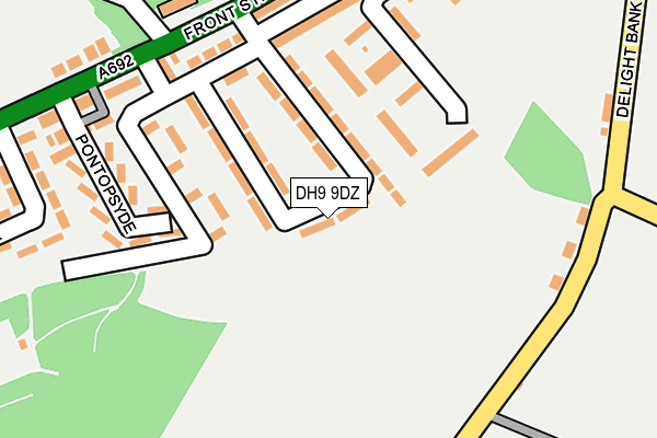 DH9 9DZ map - OS OpenMap – Local (Ordnance Survey)