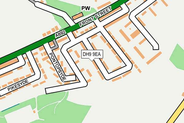 DH9 9EA map - OS OpenMap – Local (Ordnance Survey)