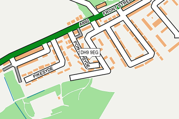 DH9 9EG map - OS OpenMap – Local (Ordnance Survey)