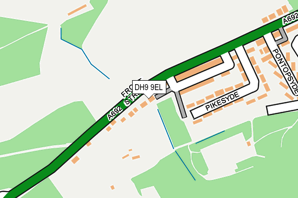 DH9 9EL map - OS OpenMap – Local (Ordnance Survey)