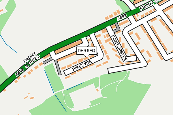 DH9 9EQ map - OS OpenMap – Local (Ordnance Survey)