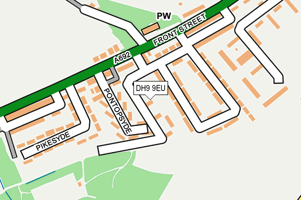 DH9 9EU map - OS OpenMap – Local (Ordnance Survey)