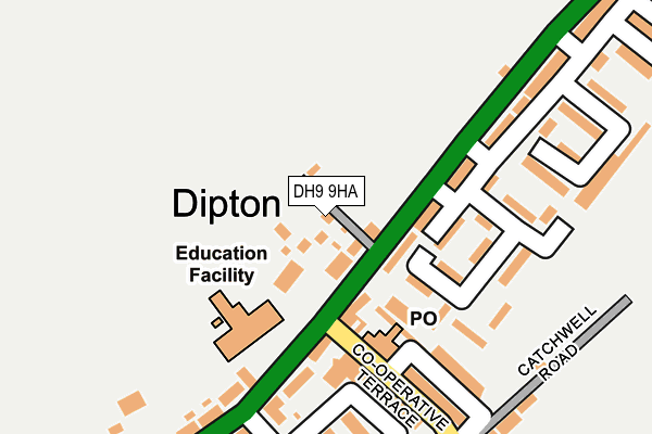 DH9 9HA map - OS OpenMap – Local (Ordnance Survey)