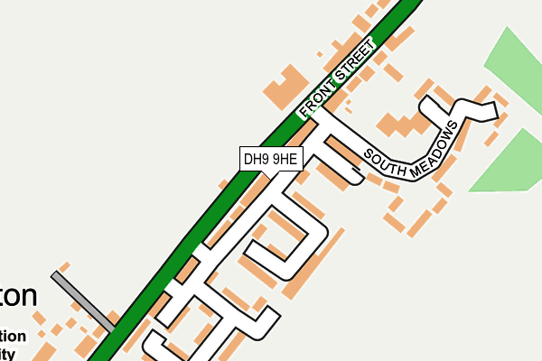 DH9 9HE map - OS OpenMap – Local (Ordnance Survey)