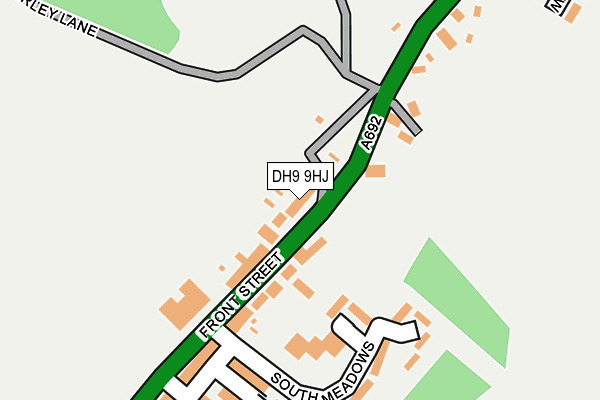 DH9 9HJ map - OS OpenMap – Local (Ordnance Survey)