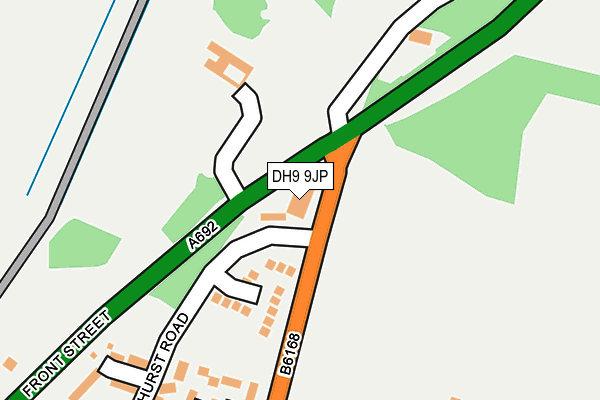 DH9 9JP map - OS OpenMap – Local (Ordnance Survey)