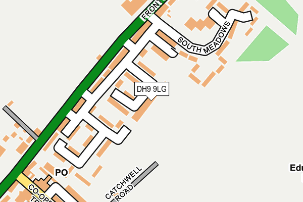 DH9 9LG map - OS OpenMap – Local (Ordnance Survey)