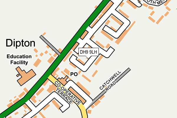 DH9 9LH map - OS OpenMap – Local (Ordnance Survey)