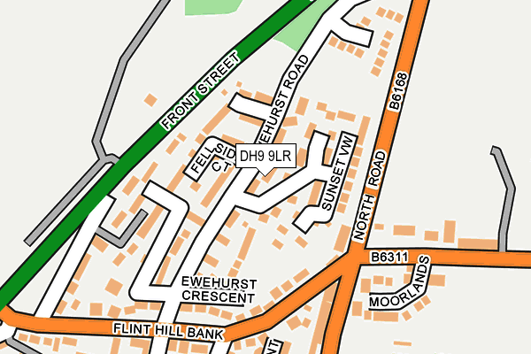 DH9 9LR map - OS OpenMap – Local (Ordnance Survey)