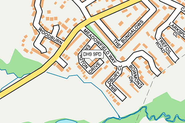 DH9 9PD map - OS OpenMap – Local (Ordnance Survey)
