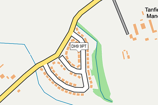 DH9 9PT map - OS OpenMap – Local (Ordnance Survey)