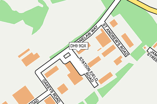 DH9 9QX map - OS OpenMap – Local (Ordnance Survey)