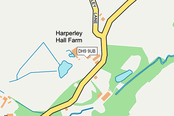 DH9 9UB map - OS OpenMap – Local (Ordnance Survey)