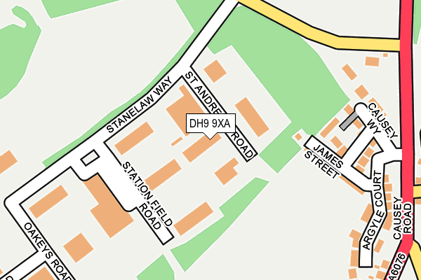 DH9 9XA map - OS OpenMap – Local (Ordnance Survey)