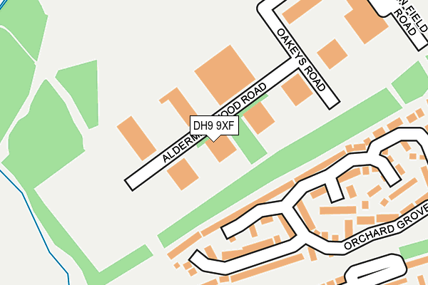 DH9 9XF map - OS OpenMap – Local (Ordnance Survey)