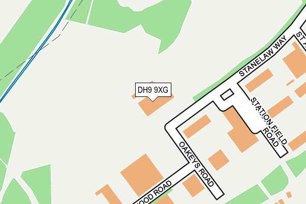 DH9 9XG map - OS OpenMap – Local (Ordnance Survey)