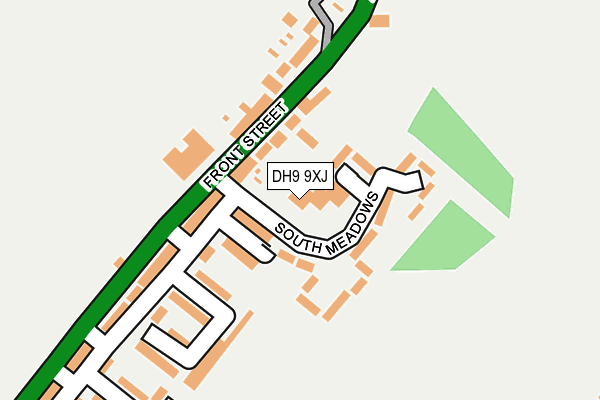 DH9 9XJ map - OS OpenMap – Local (Ordnance Survey)