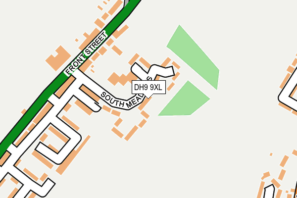DH9 9XL map - OS OpenMap – Local (Ordnance Survey)