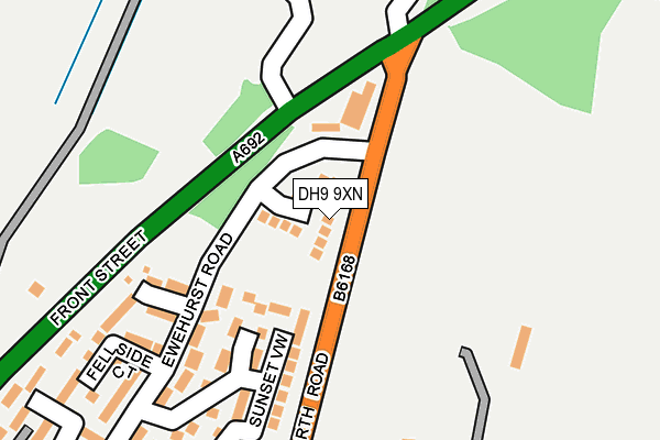 DH9 9XN map - OS OpenMap – Local (Ordnance Survey)