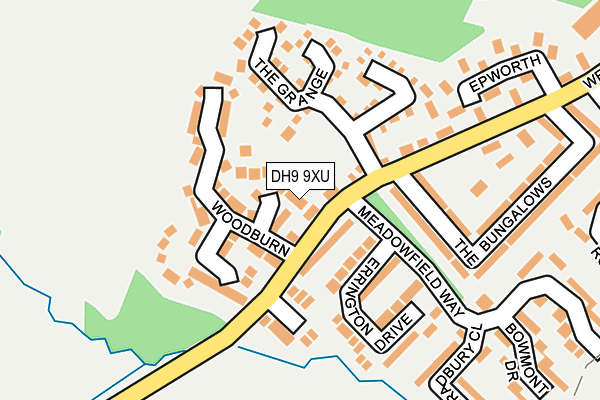 DH9 9XU map - OS OpenMap – Local (Ordnance Survey)
