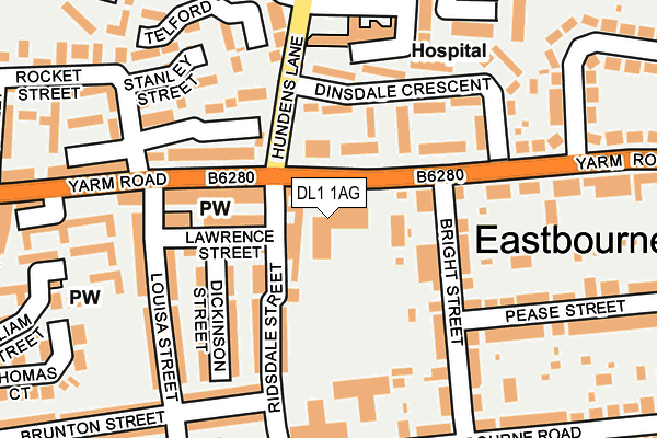 DL1 1AG map - OS OpenMap – Local (Ordnance Survey)