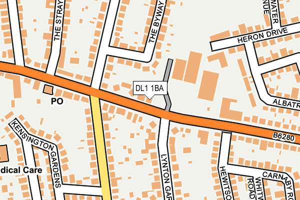 DL1 1BA map - OS OpenMap – Local (Ordnance Survey)