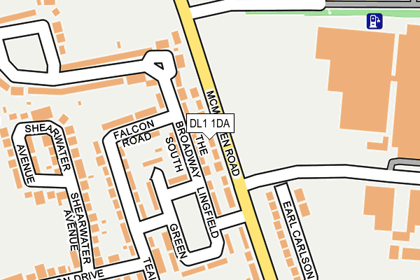 DL1 1DA map - OS OpenMap – Local (Ordnance Survey)