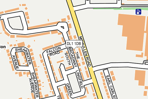 DL1 1DB map - OS OpenMap – Local (Ordnance Survey)