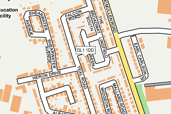 DL1 1DD map - OS OpenMap – Local (Ordnance Survey)