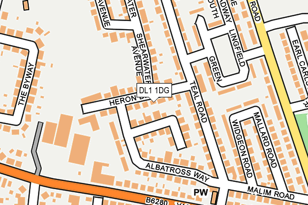 DL1 1DG map - OS OpenMap – Local (Ordnance Survey)