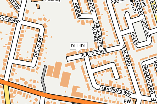 DL1 1DL map - OS OpenMap – Local (Ordnance Survey)