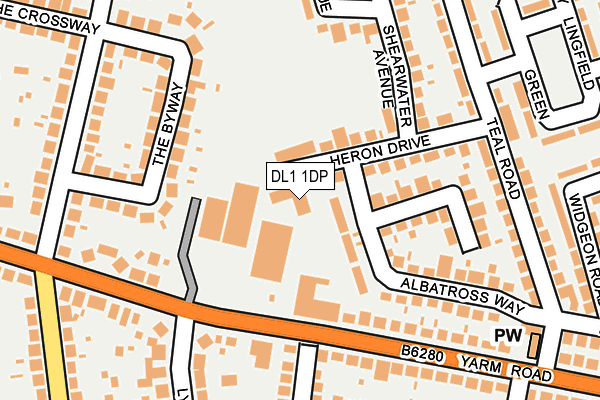 DL1 1DP map - OS OpenMap – Local (Ordnance Survey)