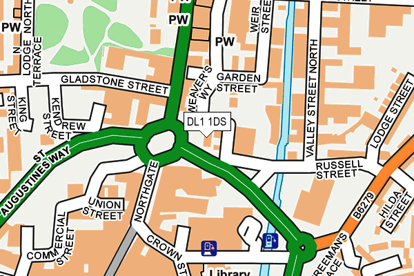 DL1 1DS map - OS OpenMap – Local (Ordnance Survey)