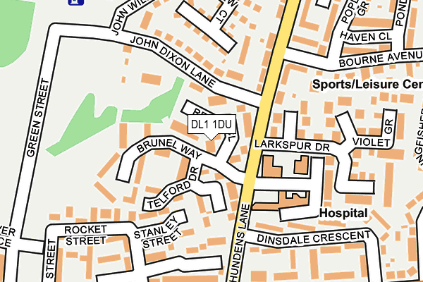 DL1 1DU map - OS OpenMap – Local (Ordnance Survey)