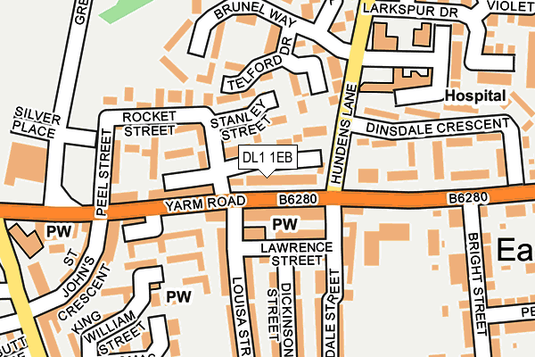 DL1 1EB map - OS OpenMap – Local (Ordnance Survey)