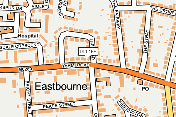 DL1 1EE map - OS OpenMap – Local (Ordnance Survey)