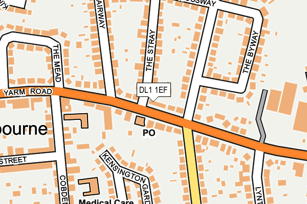 DL1 1EF map - OS OpenMap – Local (Ordnance Survey)