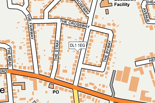 DL1 1EG map - OS OpenMap – Local (Ordnance Survey)