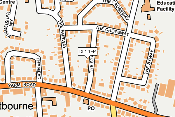 DL1 1EP map - OS OpenMap – Local (Ordnance Survey)