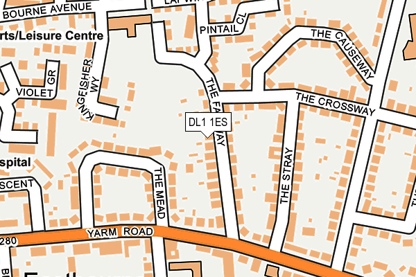 DL1 1ES map - OS OpenMap – Local (Ordnance Survey)