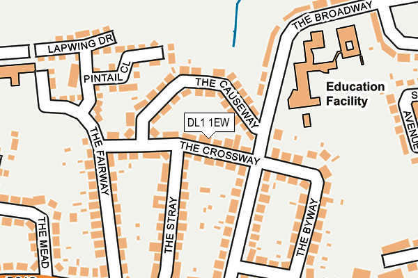 DL1 1EW map - OS OpenMap – Local (Ordnance Survey)