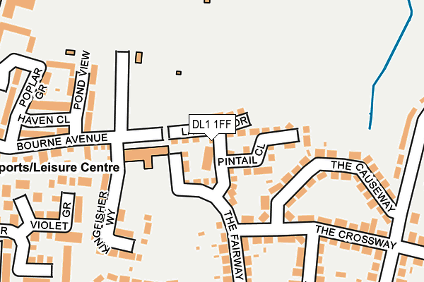 DL1 1FF map - OS OpenMap – Local (Ordnance Survey)