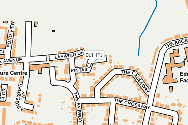 DL1 1FJ map - OS OpenMap – Local (Ordnance Survey)