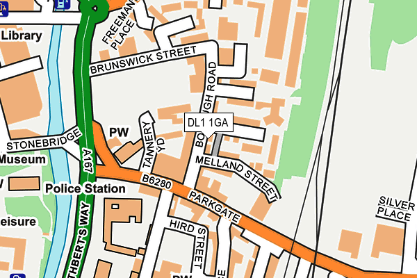 DL1 1GA map - OS OpenMap – Local (Ordnance Survey)
