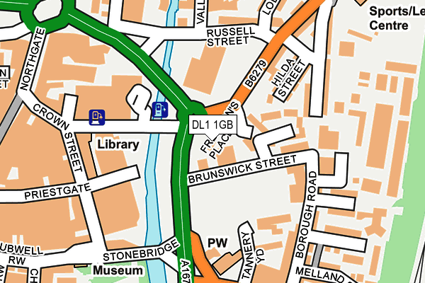 DL1 1GB map - OS OpenMap – Local (Ordnance Survey)