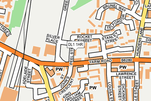 DL1 1HR map - OS OpenMap – Local (Ordnance Survey)