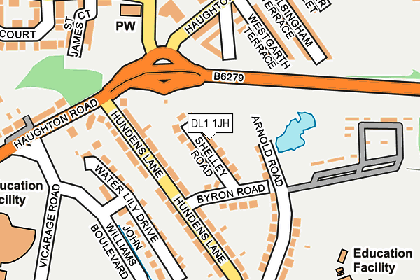 DL1 1JH map - OS OpenMap – Local (Ordnance Survey)