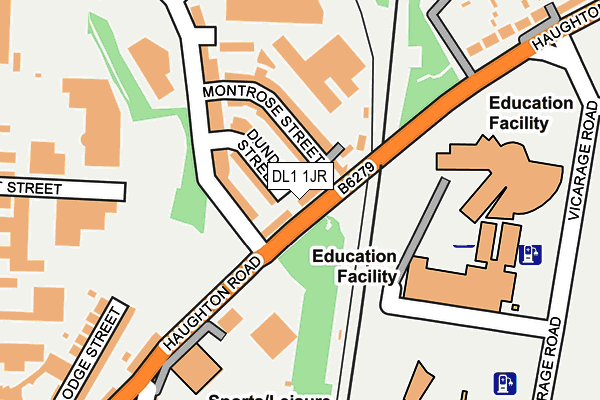 DL1 1JR map - OS OpenMap – Local (Ordnance Survey)