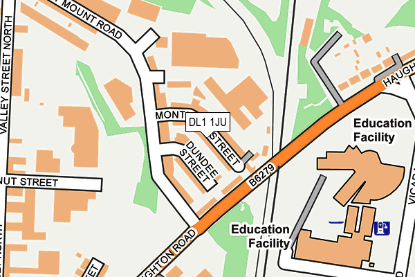 DL1 1JU map - OS OpenMap – Local (Ordnance Survey)